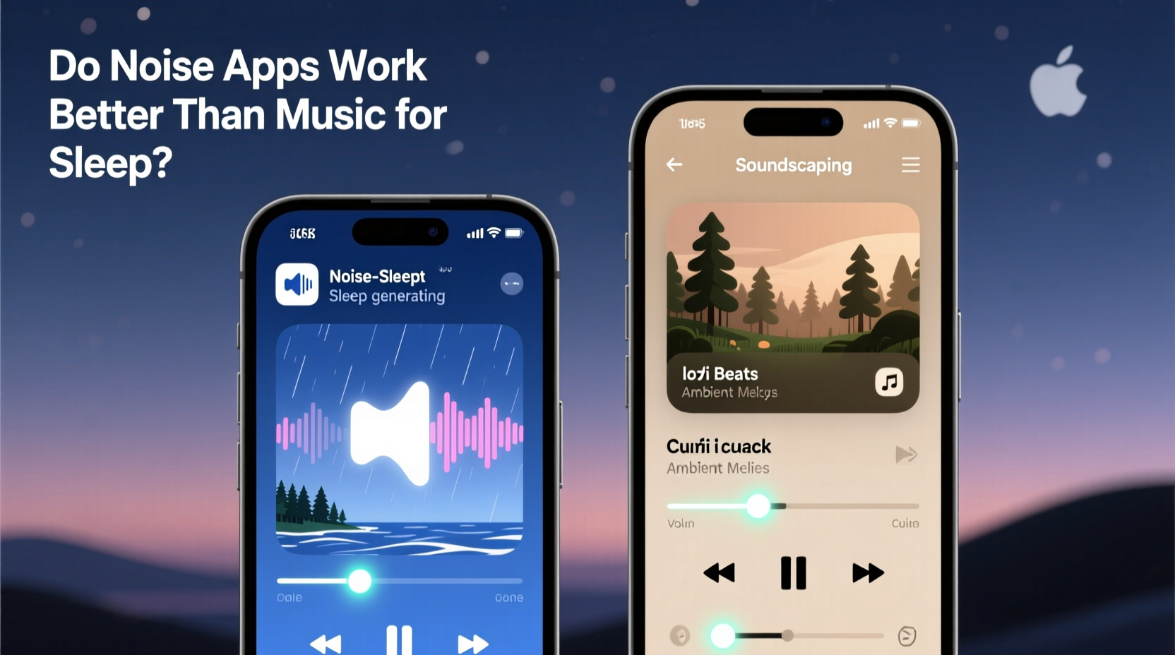 noise generating apps for sleep do they work better than music
