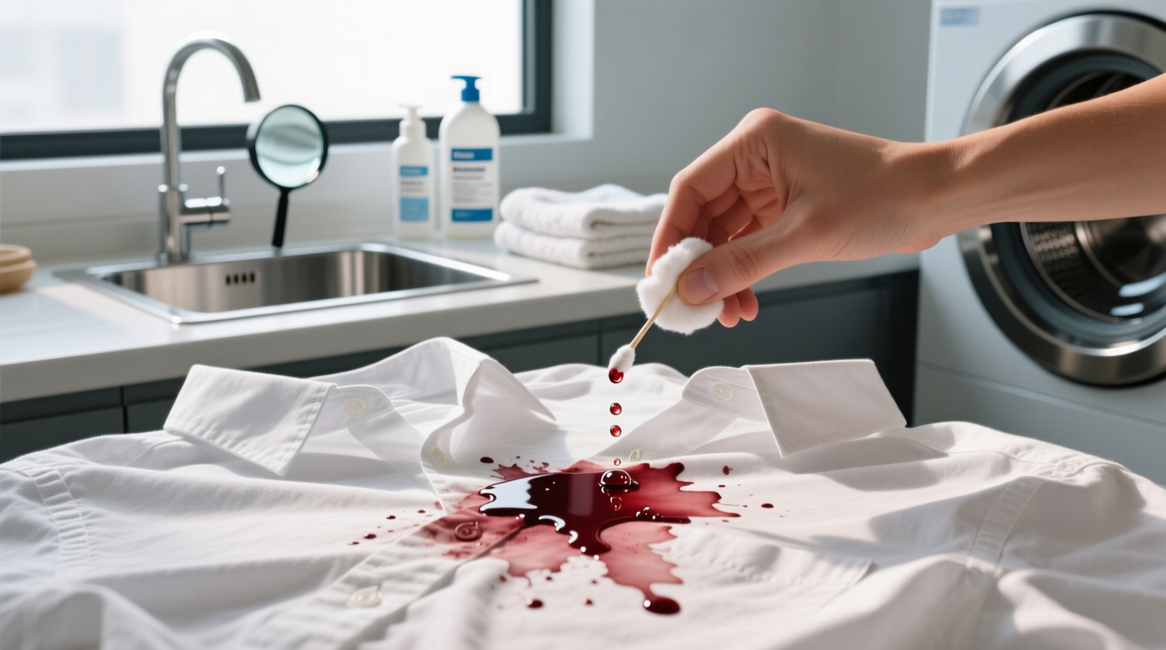 remove liquor stains from clothes