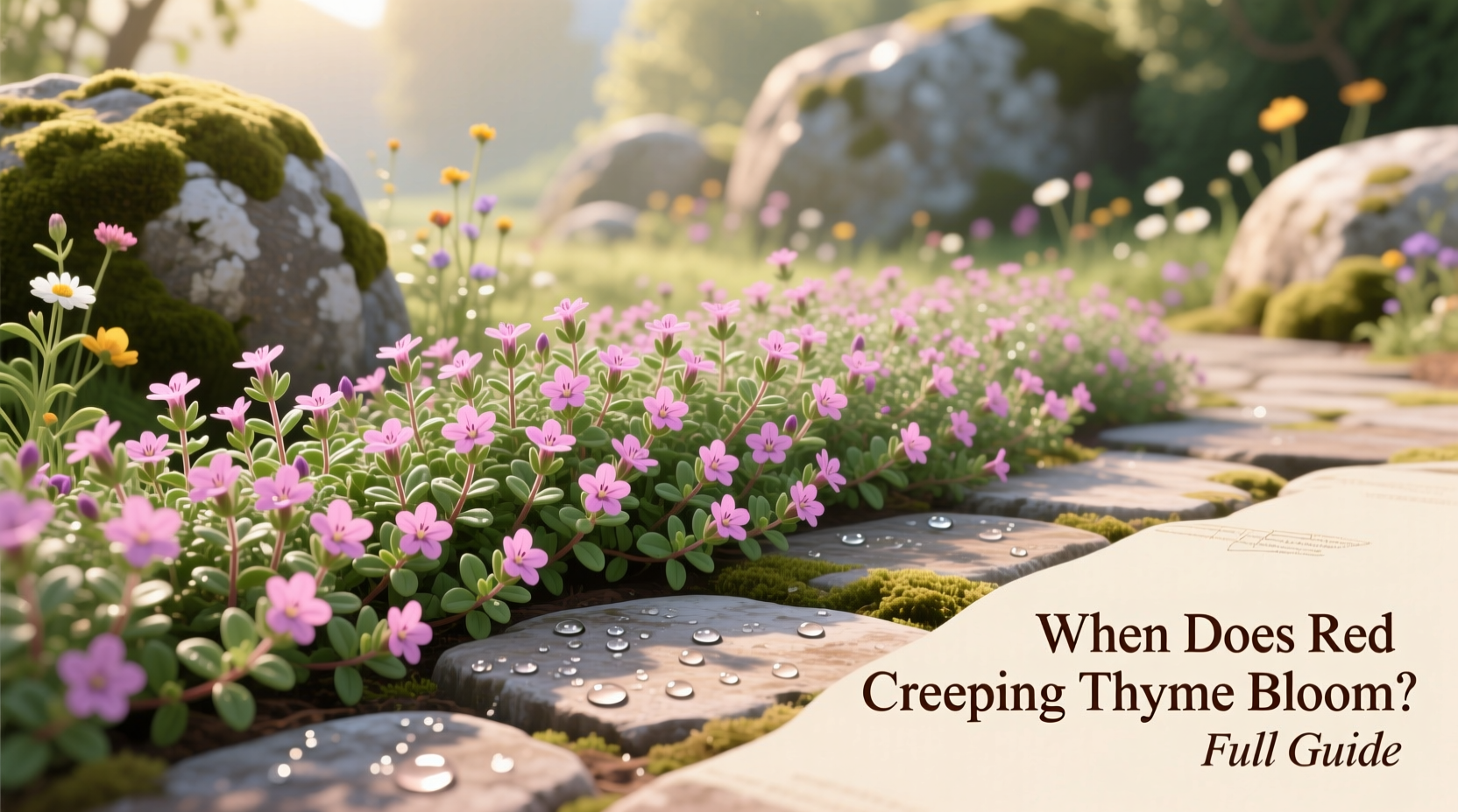 Red Creeping Thyme Bloom Times | TheHomeSprouts
