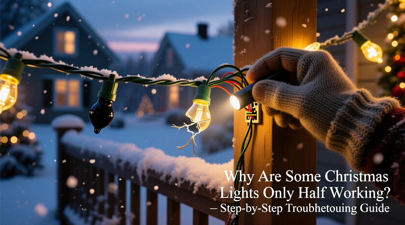 why are some christmas lights only half working troubleshooting guide