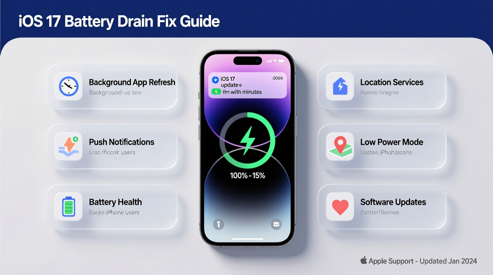 why does my phone battery drain so fast after ios 17 update what to do