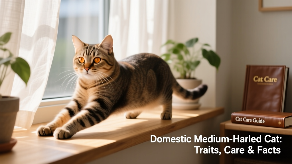 Domestic Medium Hair Cat Breed Info: Pictures, Care, Traits & Facts