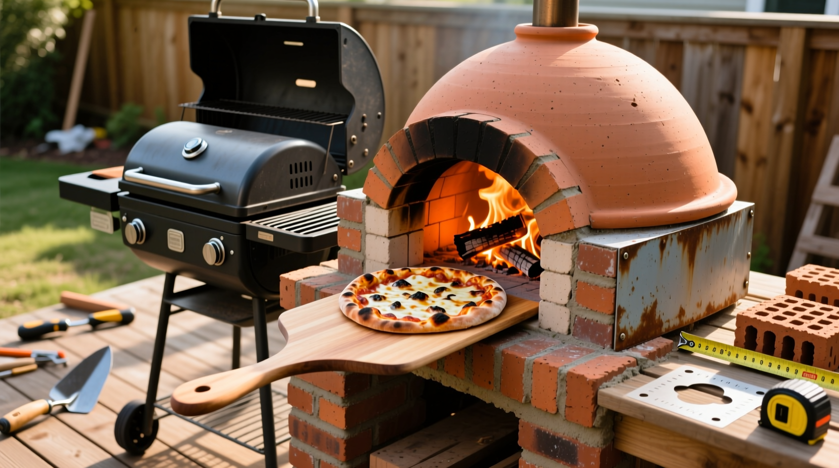 turn your grill into a pizza oven with this 20 diy ket