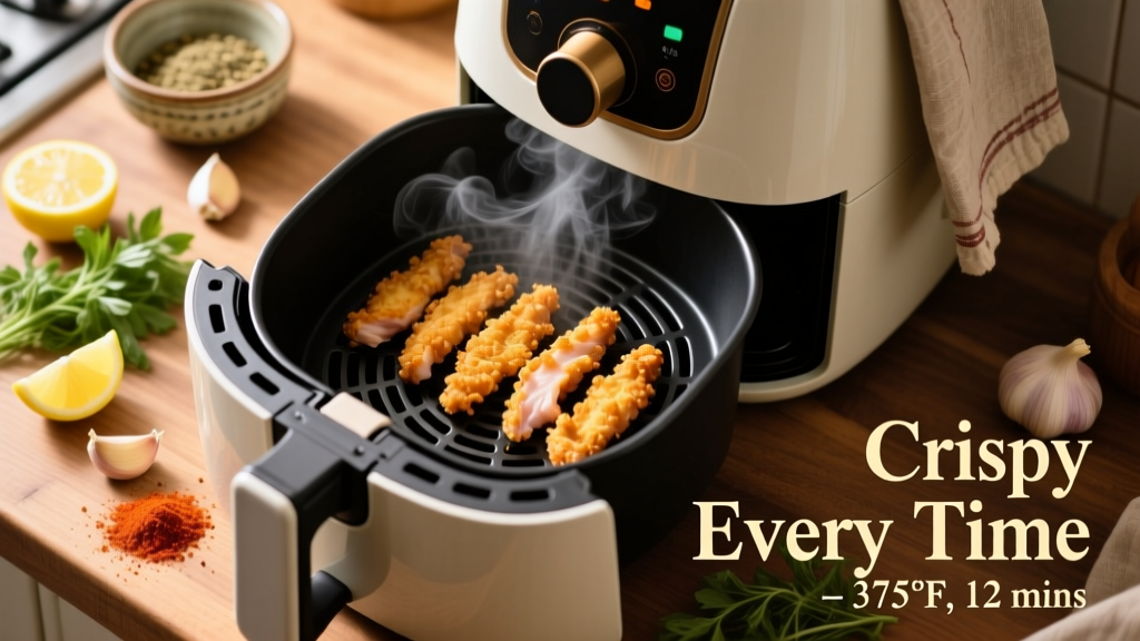 Crispy Air Fryer Chicken Strips (USDA-Safe, 15 Min)