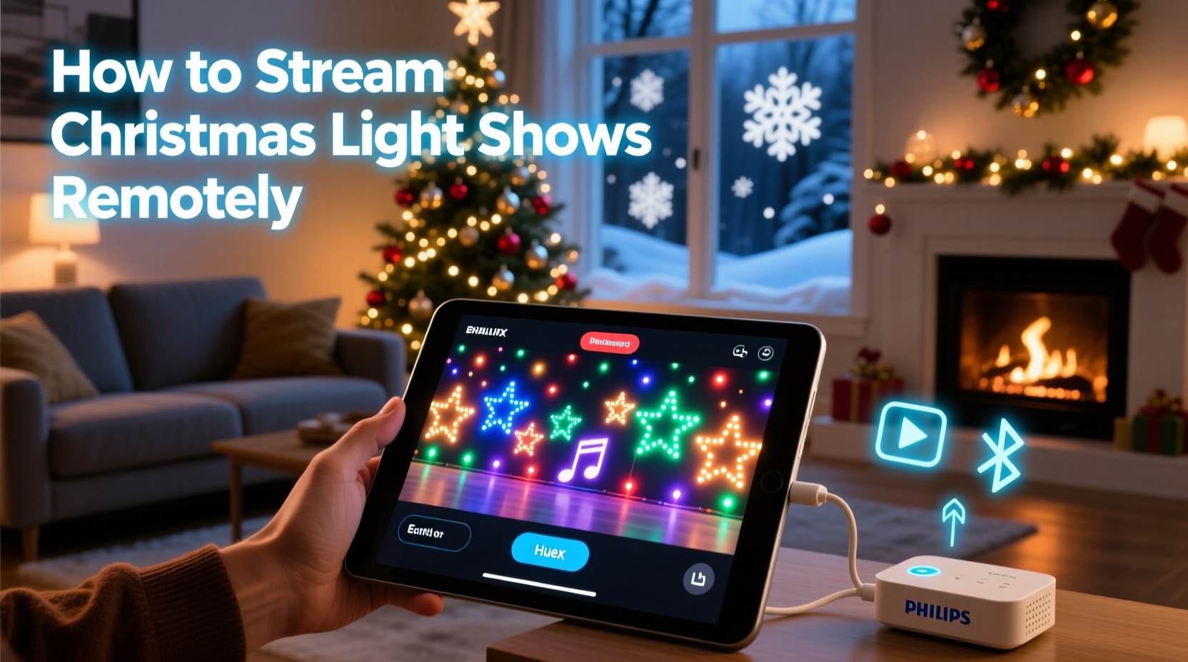 how to stream christmas light shows to friends remotely using smart tech