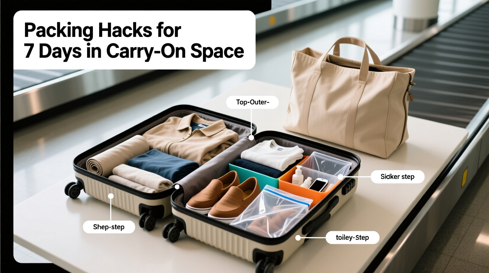 how to pack a suitcase for a week using only carry on space