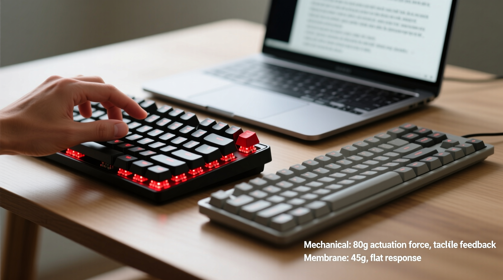 mechanical keyboard vs membrane for typing comfort and long sessions