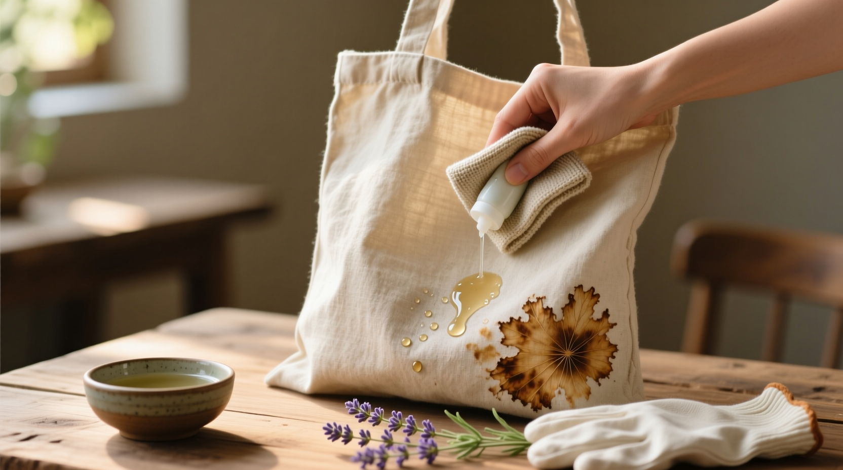 how to remove kombucha stains from hemp totes