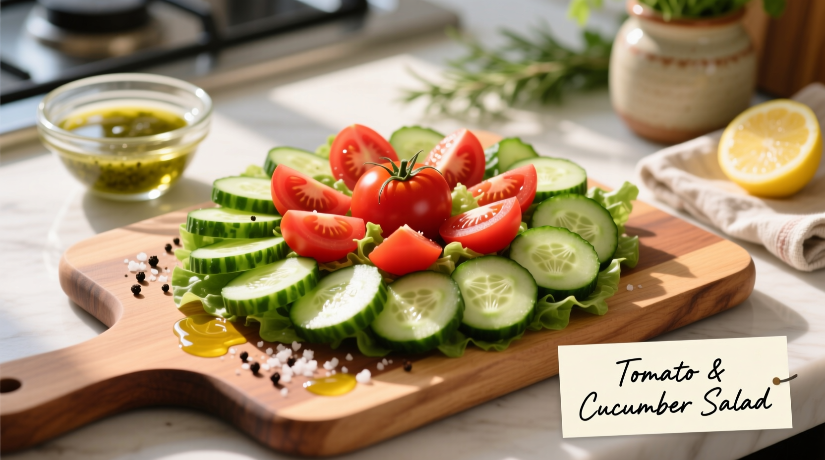 Perfect Tomato Cucumber Salad Recipe in 10 Minutes