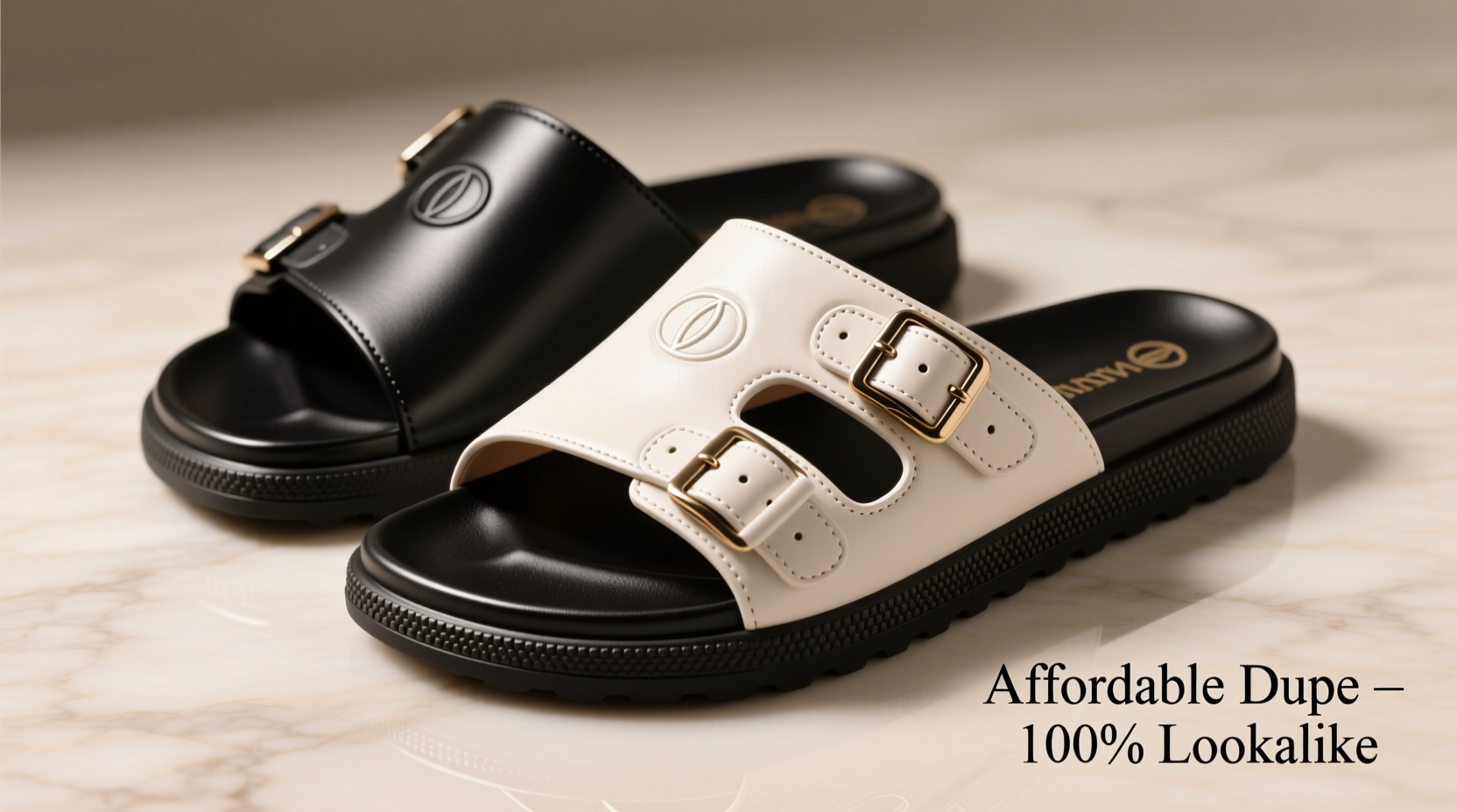 affordable dupes for designer slide sandals that look identical