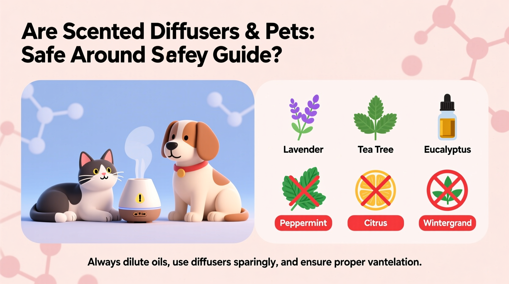 are scented diffusers safe around pets what essential oils to avoid
