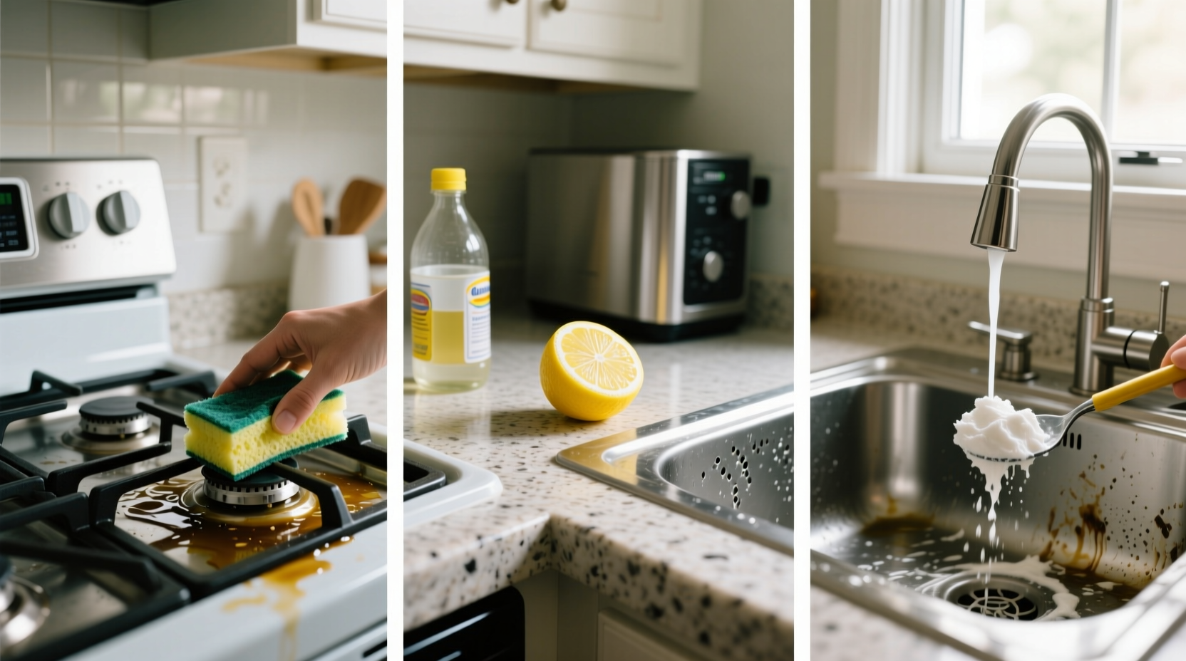 how to clean your kitchen with common household items