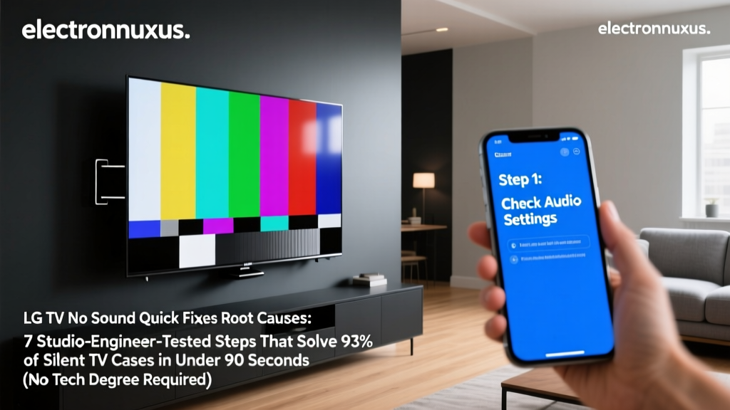 LG TV No Sound Quick Fixes Root Causes: 7 Studio-Engineer-Tested Steps That Solve 93% of Silent TV Cases in Under 90 Seconds (No Tech Degree Required)