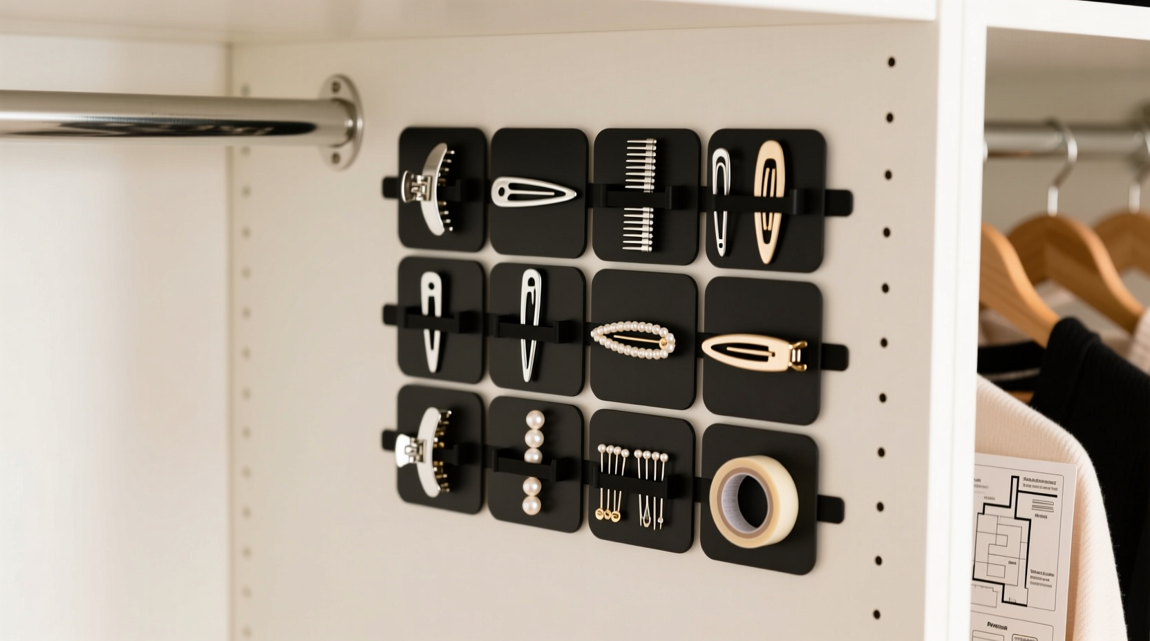 closet organization tips magnetic hair clip storage