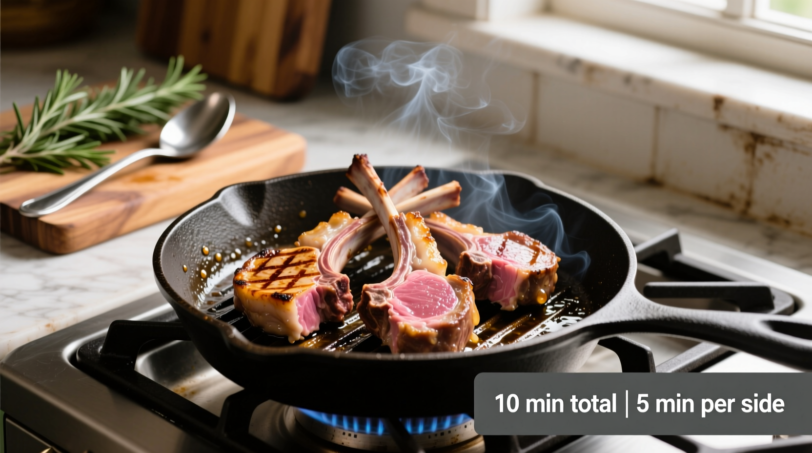 Lamb Chops Stove Cooking Time: 6-10 Minutes for Perfection