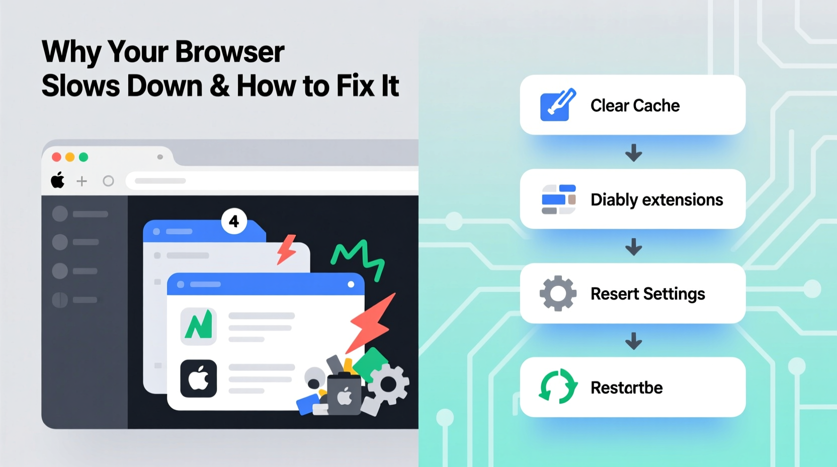 why does my browser slow down over time and how to reset it properly
