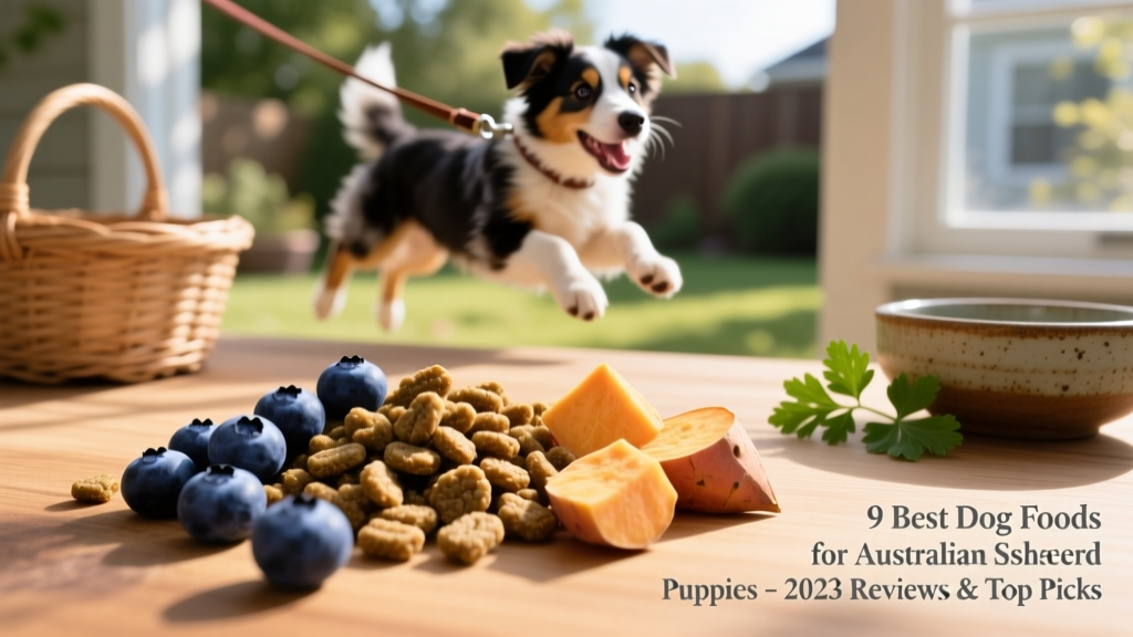 Close-up of FurPetVo High Prairie Puppy kibble mixed with blueberries and sweet potato pieces