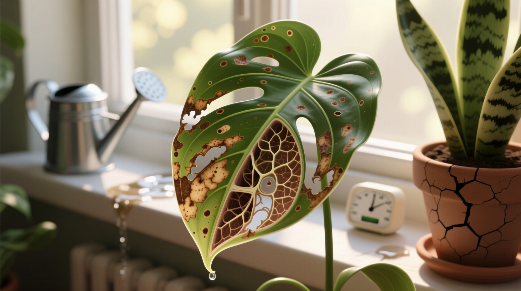 why do indoor plant leaves turn brown
