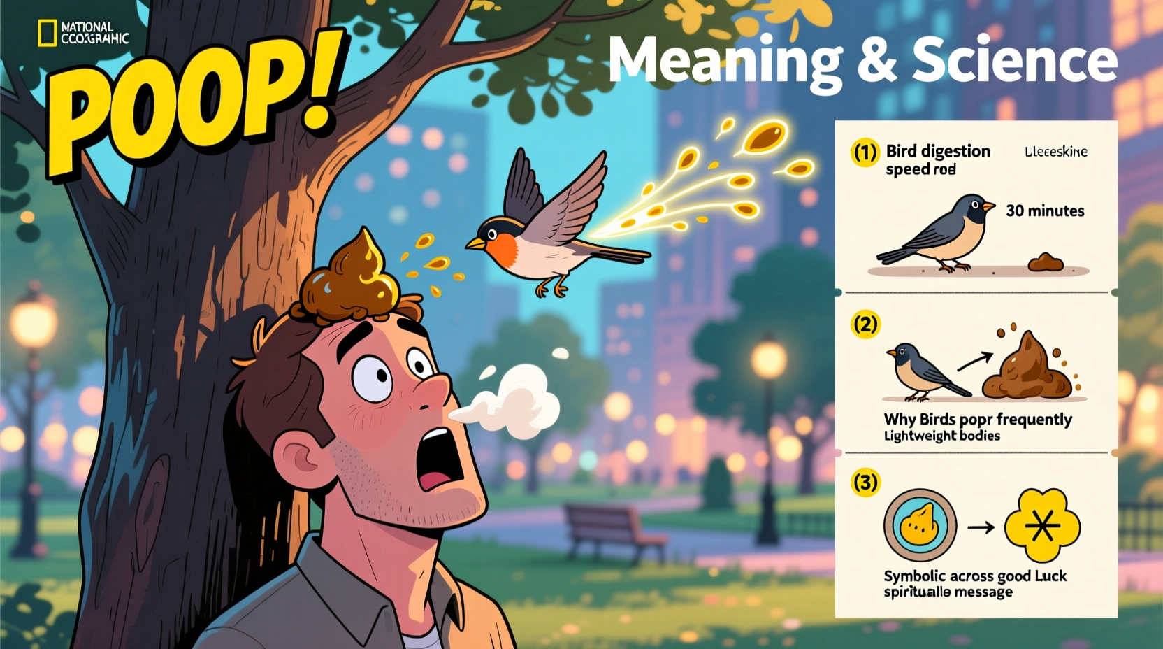 when a bird poops on you