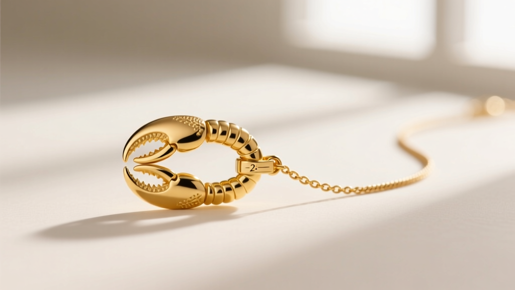 Macro photography of a 14k yellow gold lobster clasp and a small 2-inch extender chain attached to a 1.5mm cable chain necklace