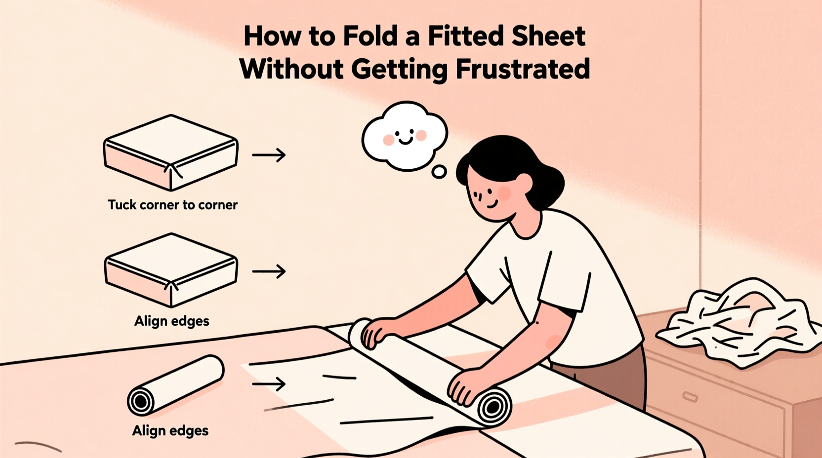 how to fold a fitted sheet without getting frustrated
