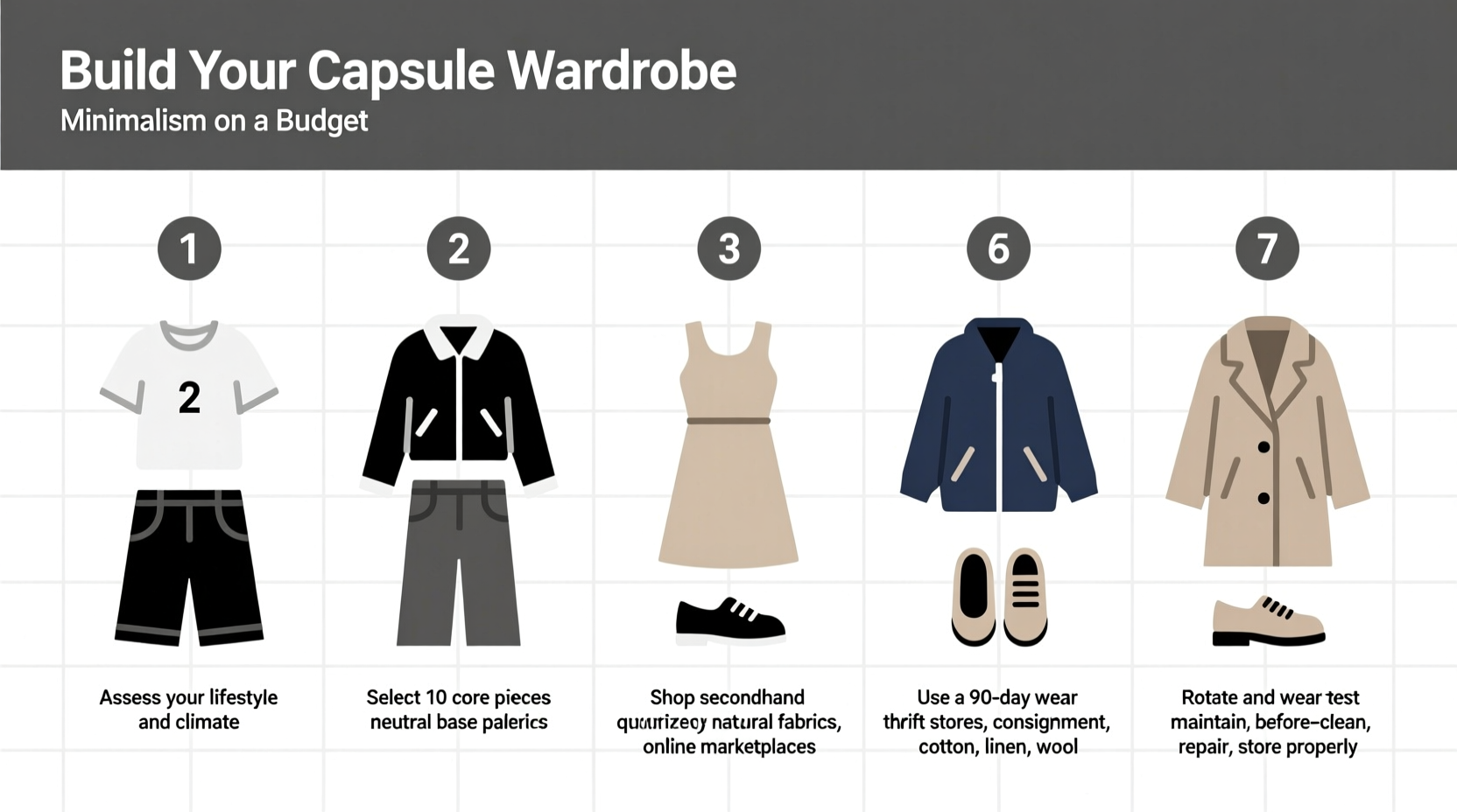 View of Step By Step Guide To Building A Minimalist Capsule Wardrobe On A Tight ...