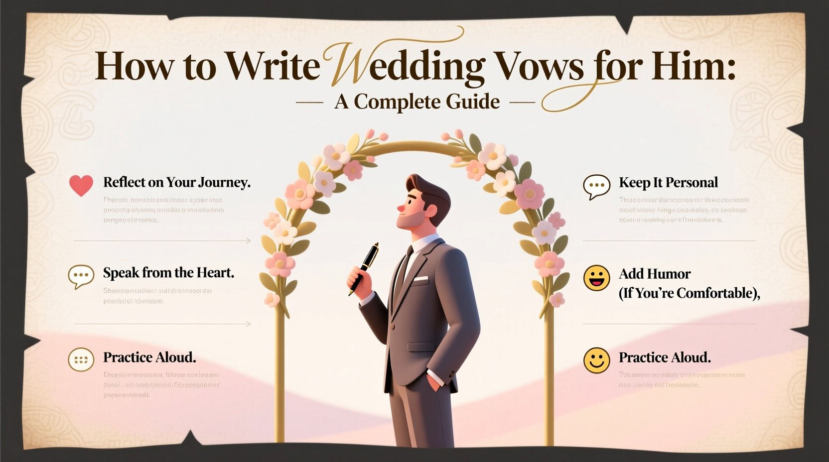 how to write wedding vows for him