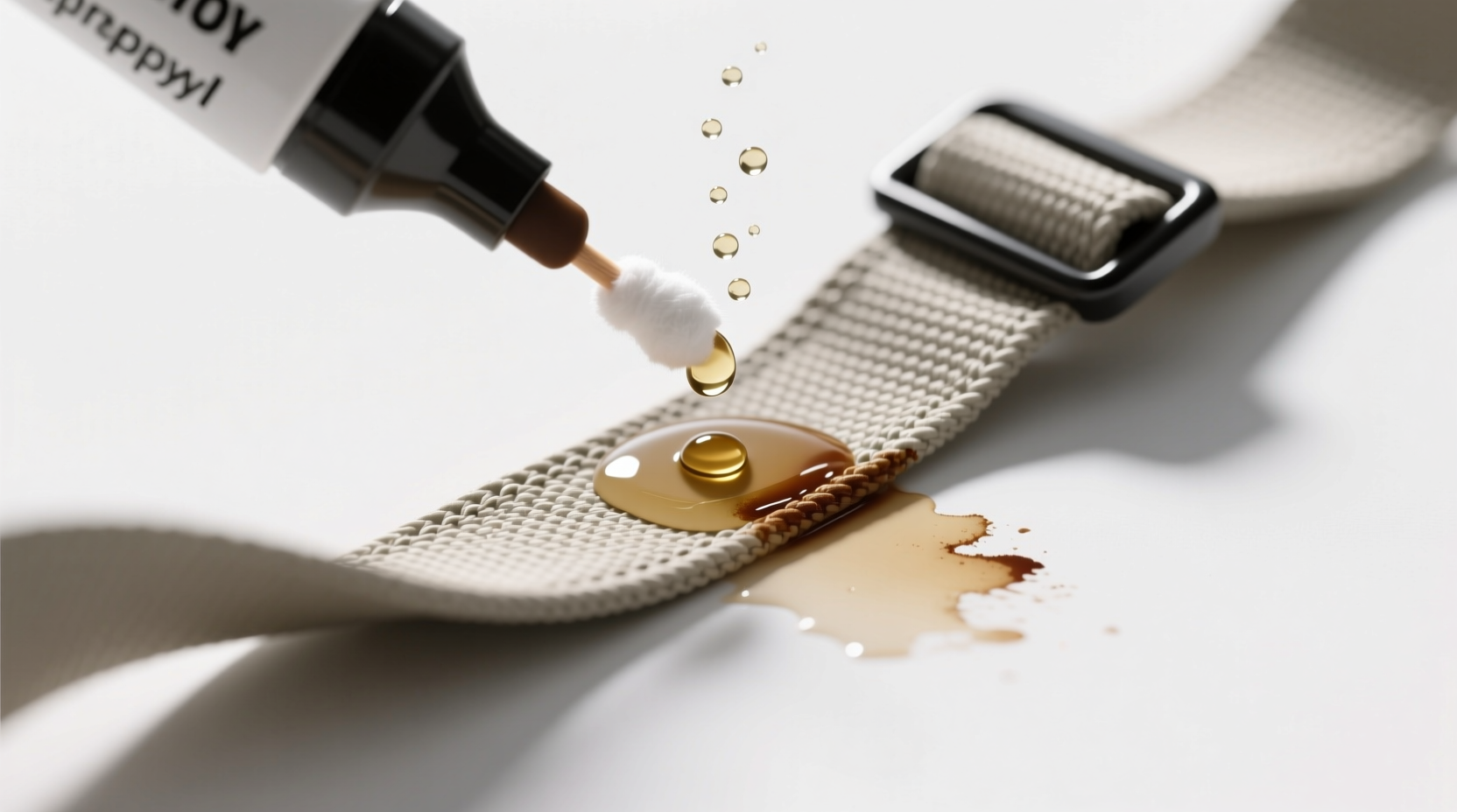 remove permanent marker from polyester straps