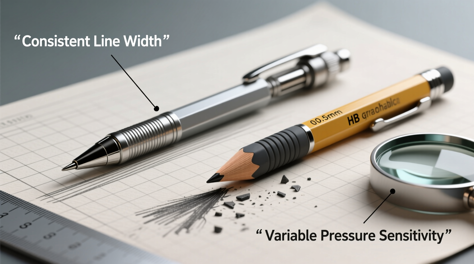 mechanical pencil vs retractable which gives smoother lines for sketching