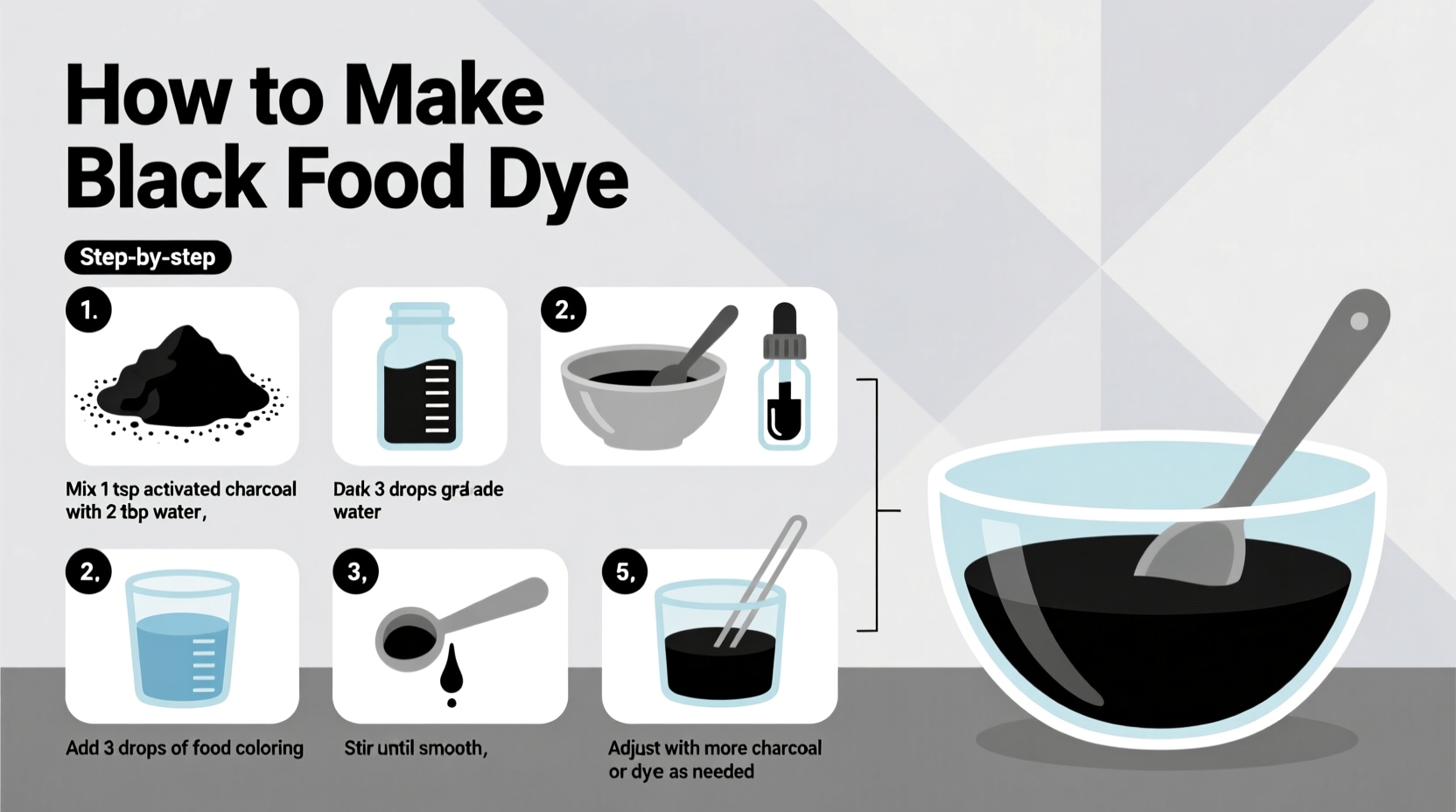 how do you make black food dye