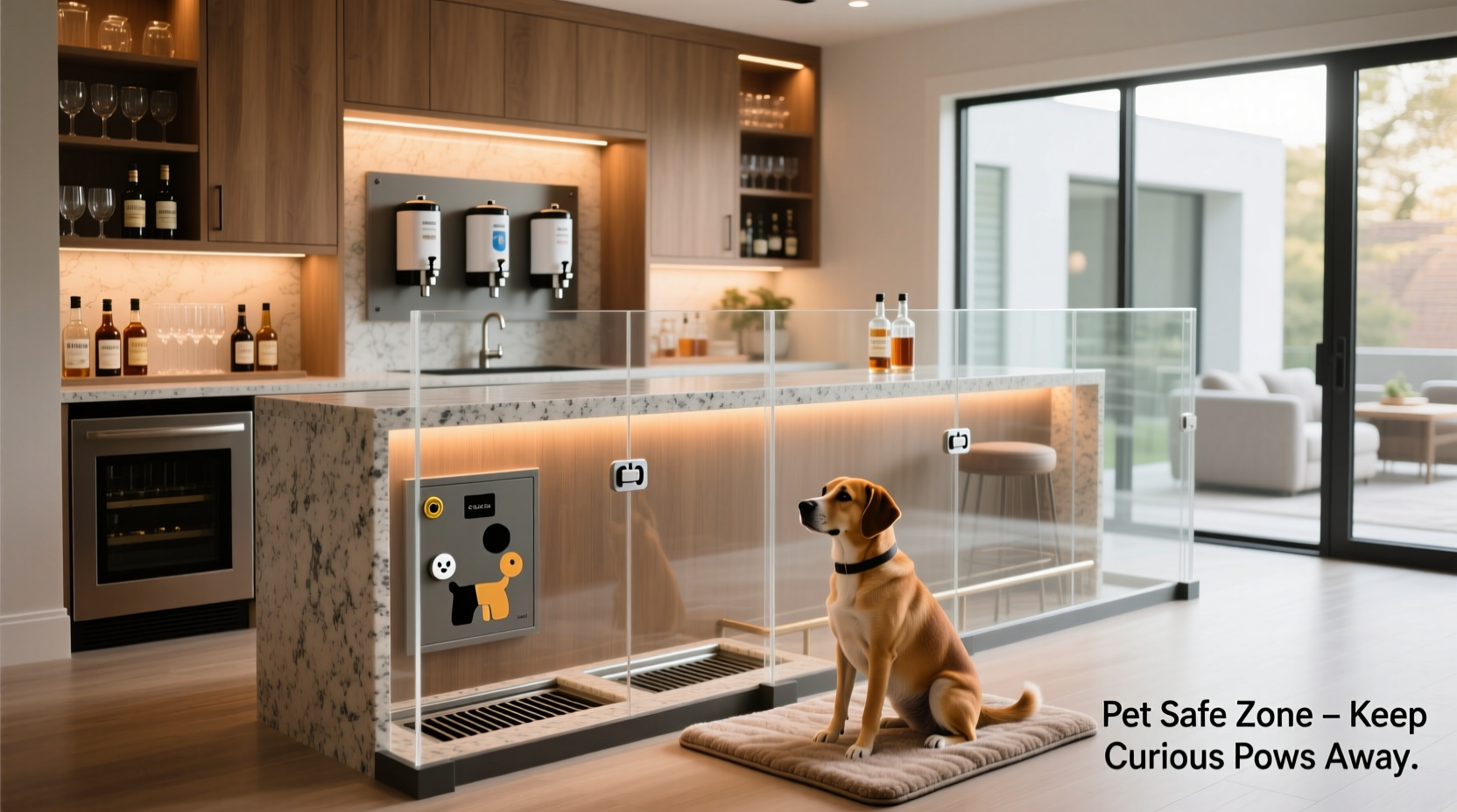 pet safe areas in home bars keeping curious dogs away from ethanol spills
