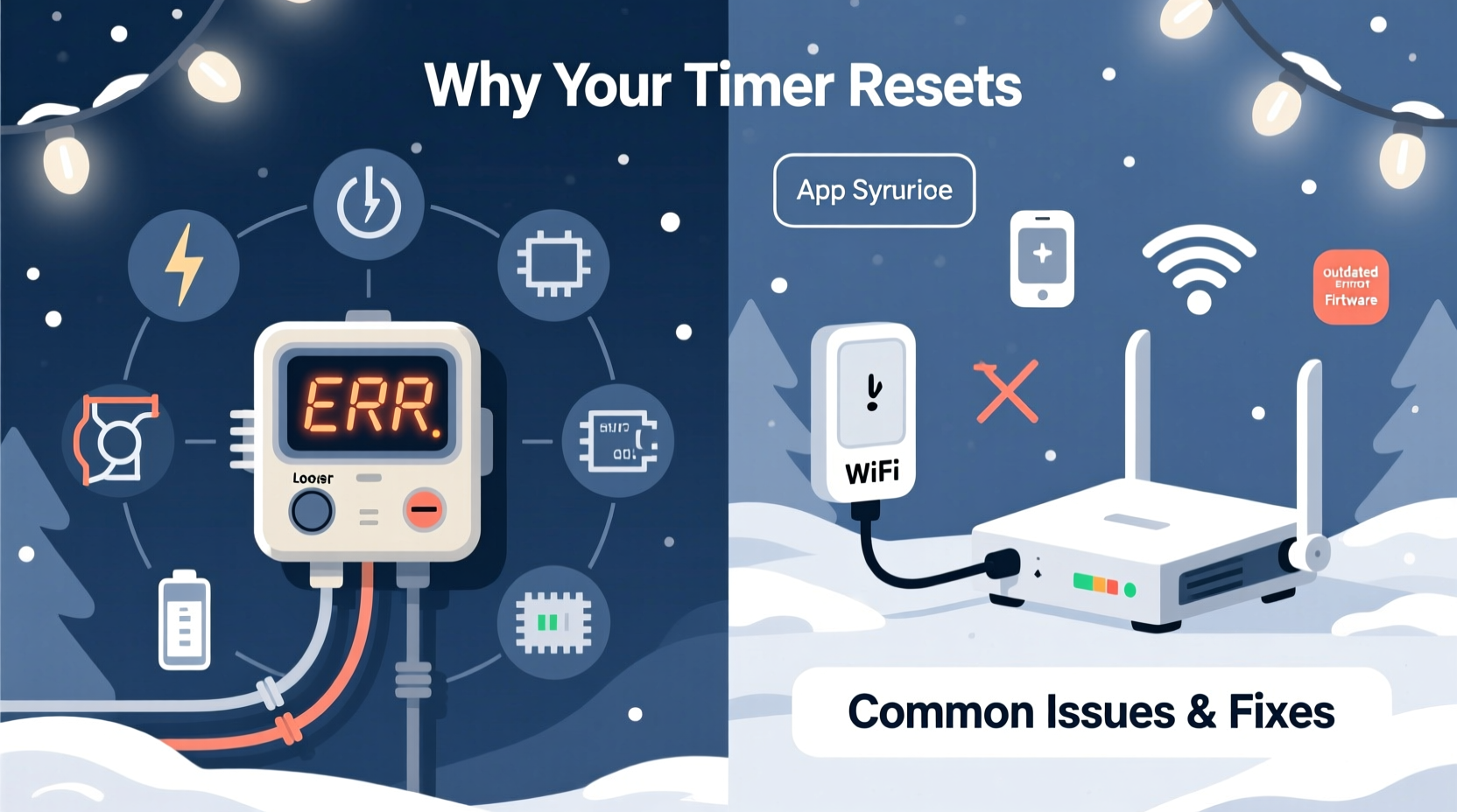 why does my christmas light timer reset itself common device issues explained