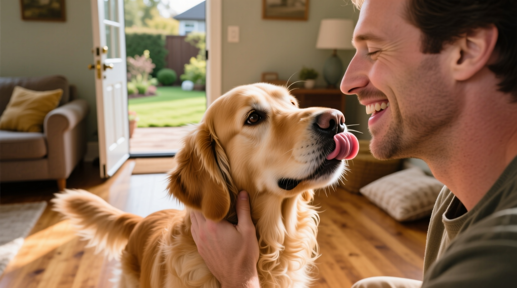 why does my dog lick my face when i come home