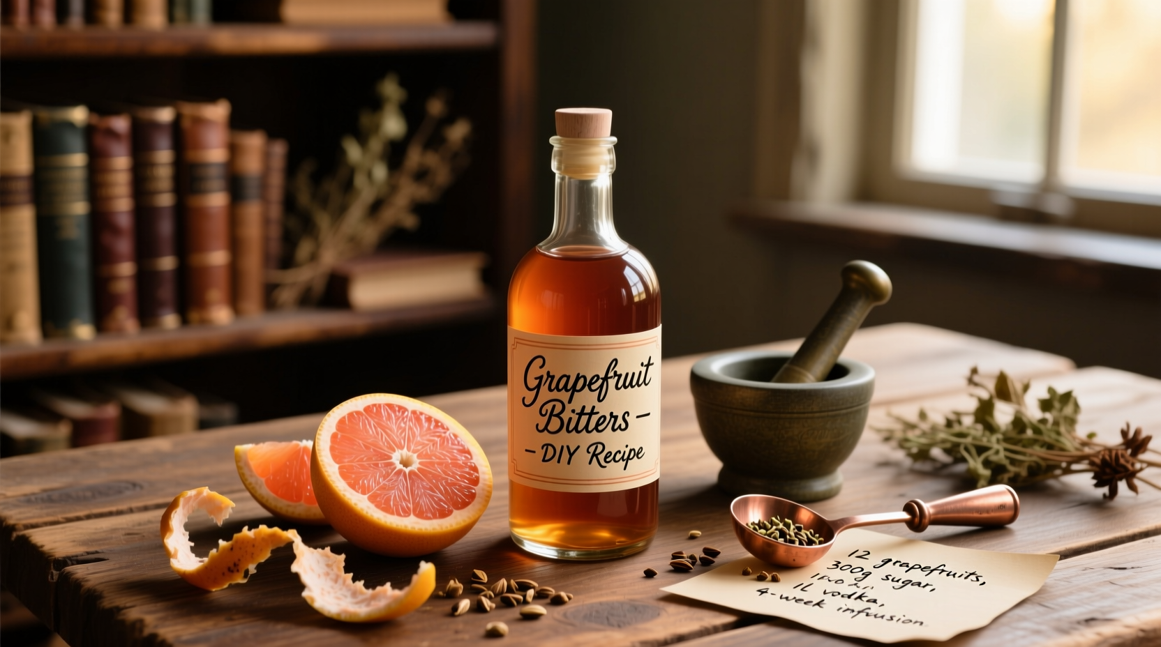 diy homemade grapefruit bitters for cocktails recipe