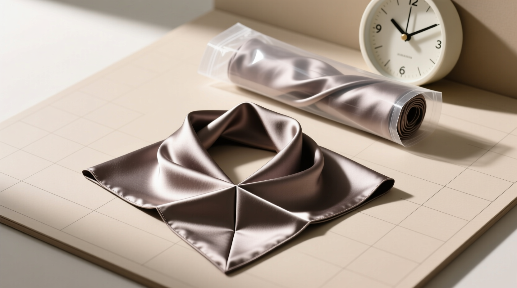 silk scarf storage origami folding for zero creases