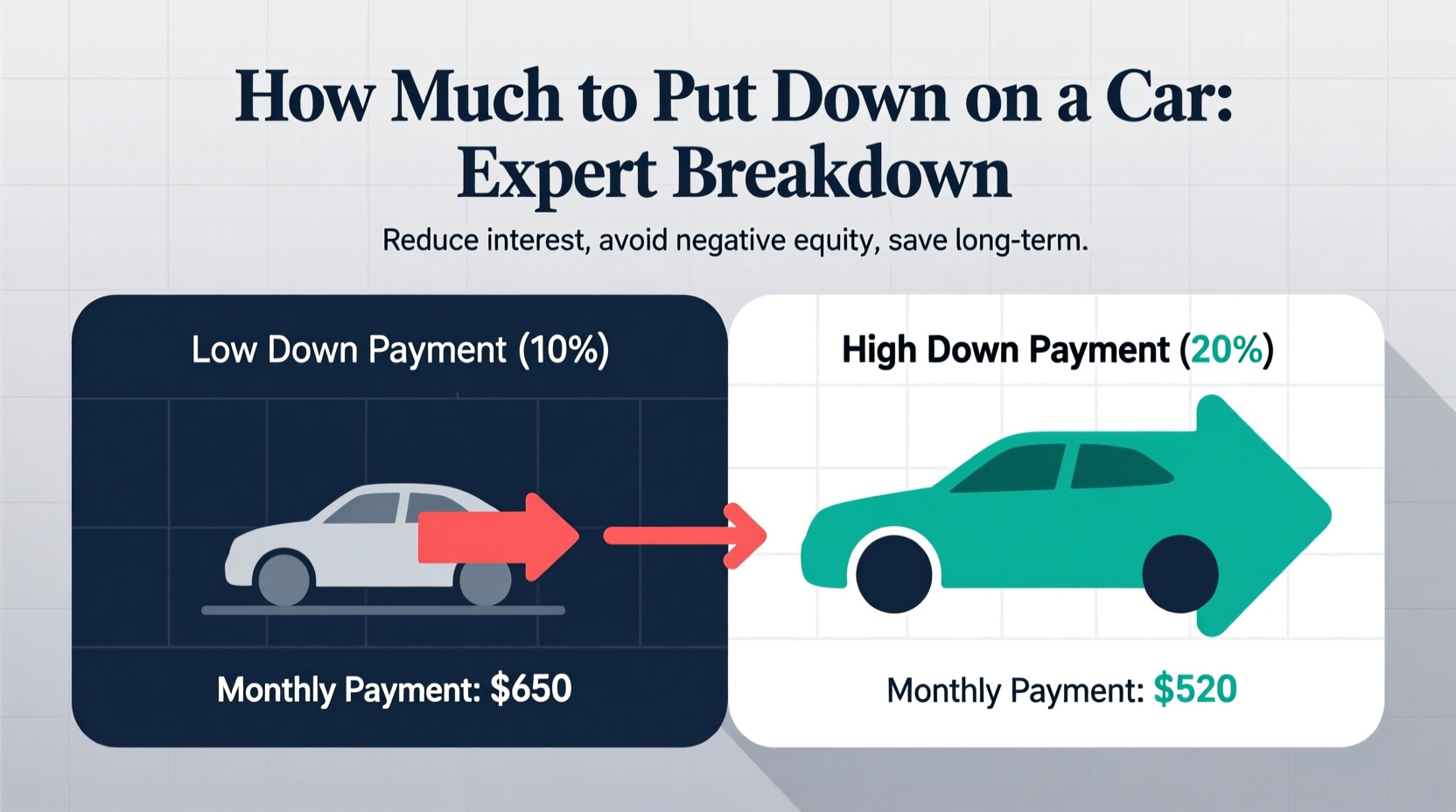 how much to put down on a car