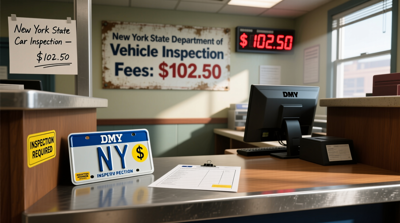 how much is a new york state car inspection