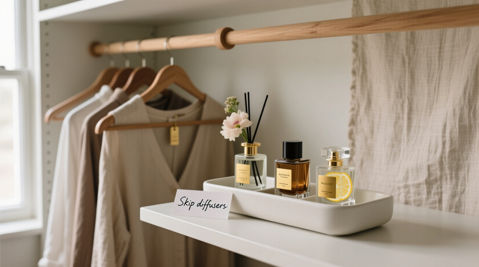 closet organization tips scent diffusers vs perfume layering