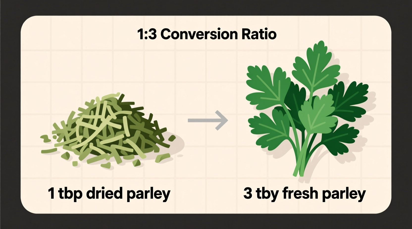 Dry to Fresh Parsley: 3:1 Ratio | TheHomeSprouts