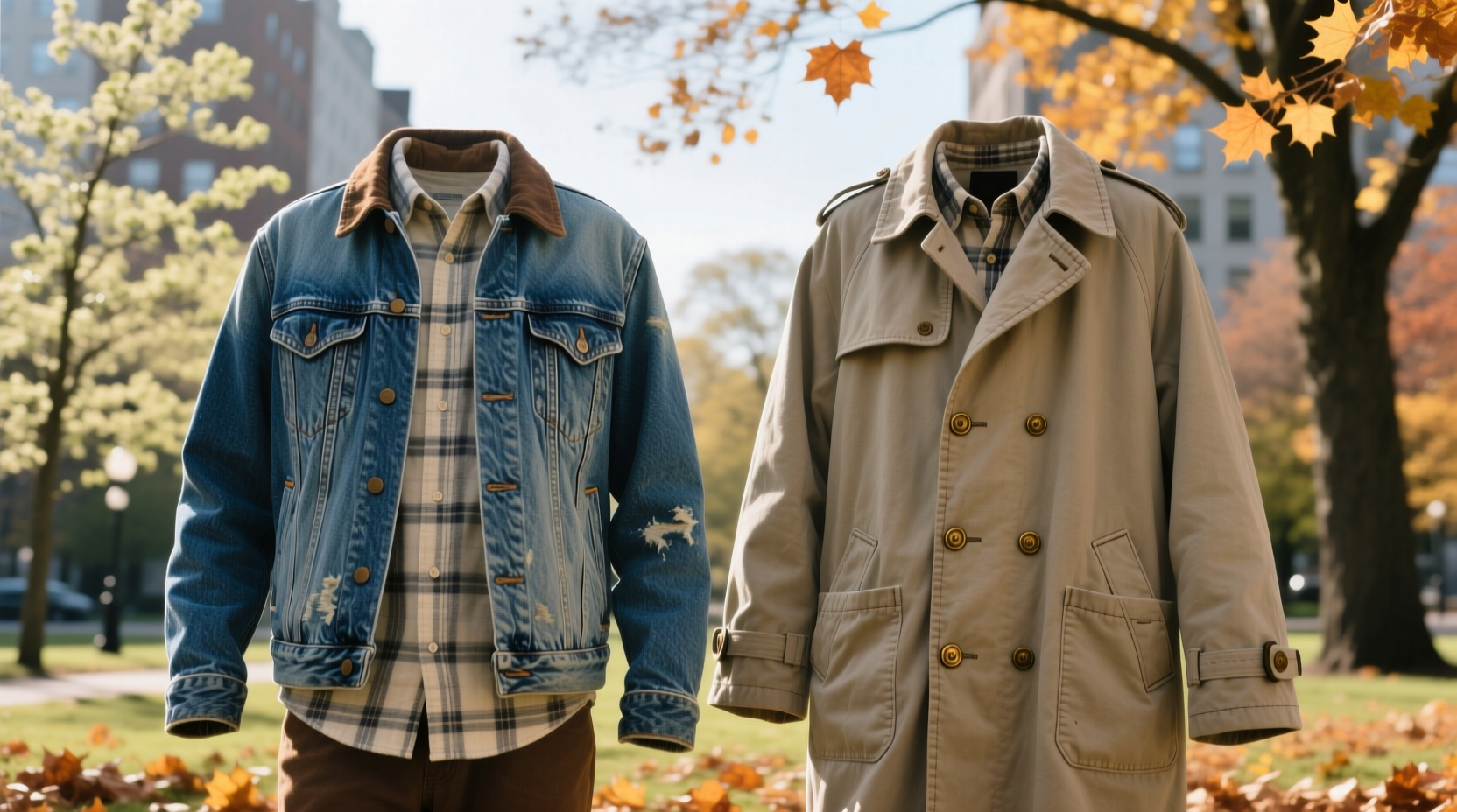 denim jacket vs chore coat for layering which transitions better from spring to fall