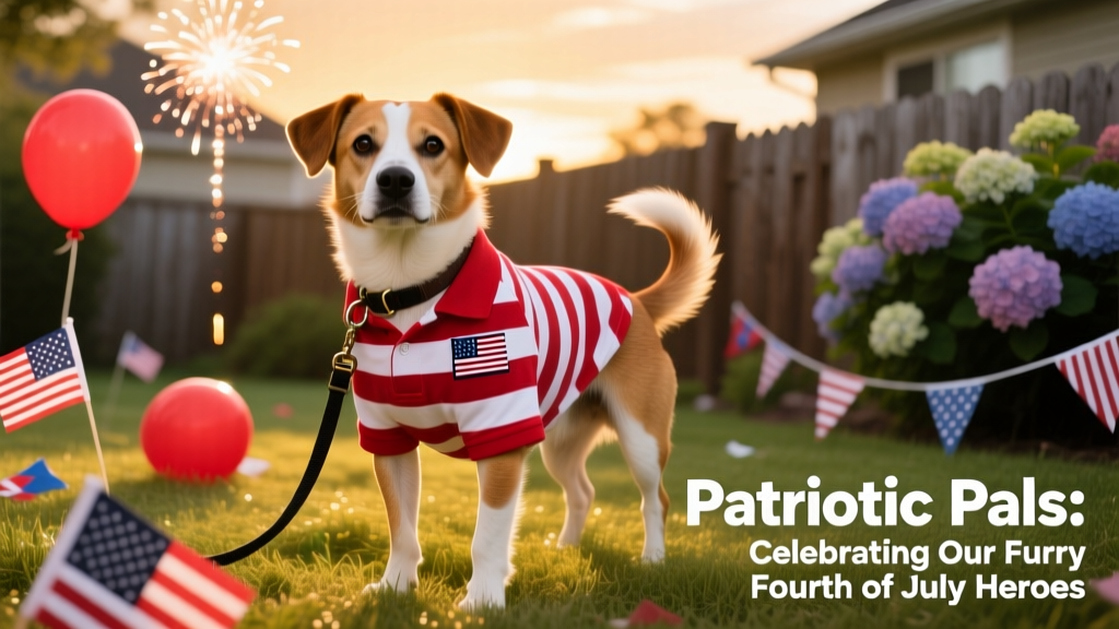 A small mixed-breed dog wearing a red-and-white striped polo shirt with a visible leash clipped through the built-in hole