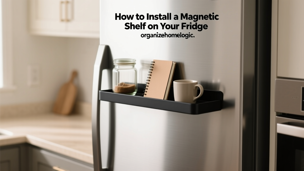 How to Install a Magnetic Shelf on Your Fridge