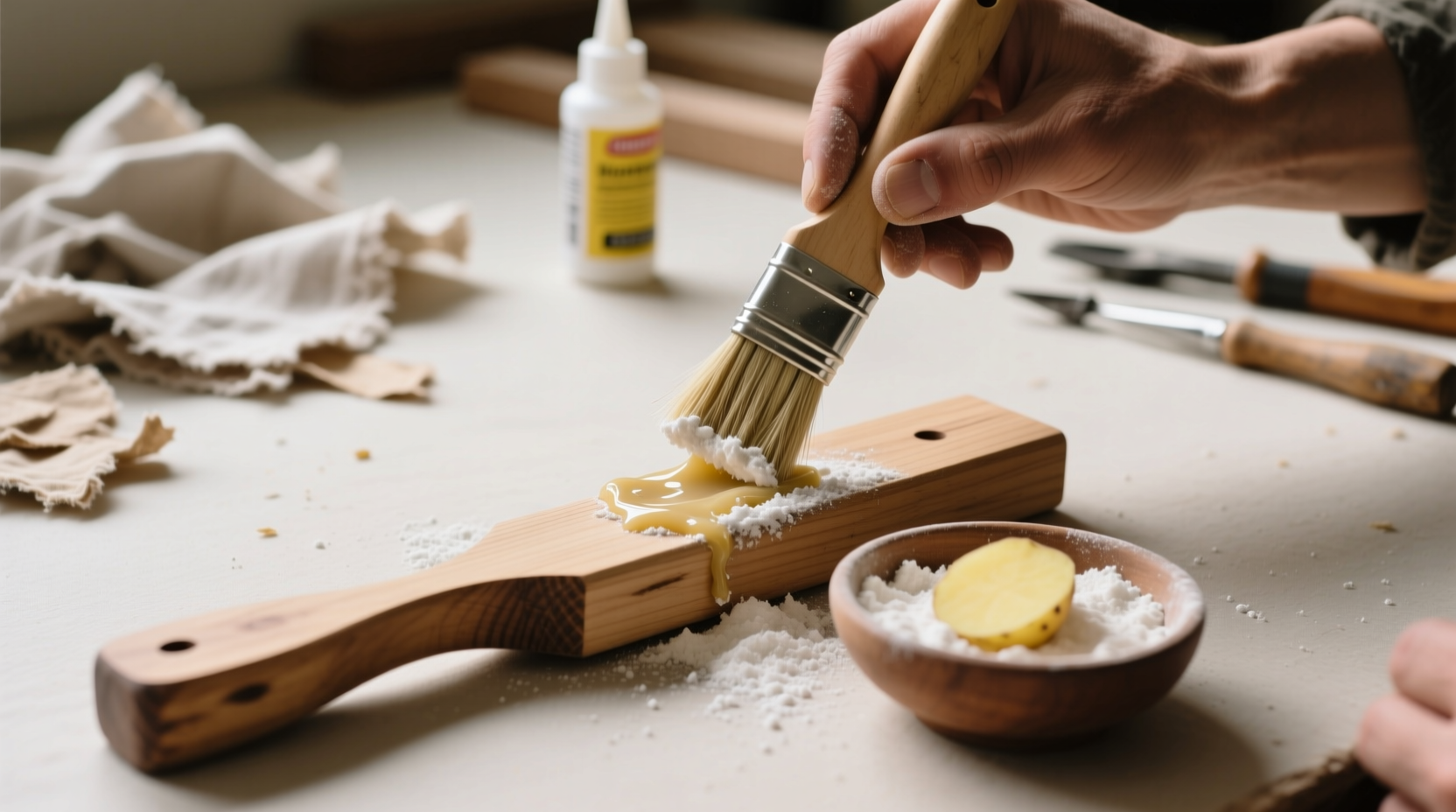 eco friendly glue removal with potato starch