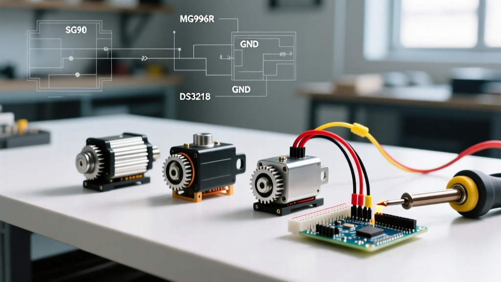 Arduino RC Servo Control: Comparing SG90, MG996R, and DS3218