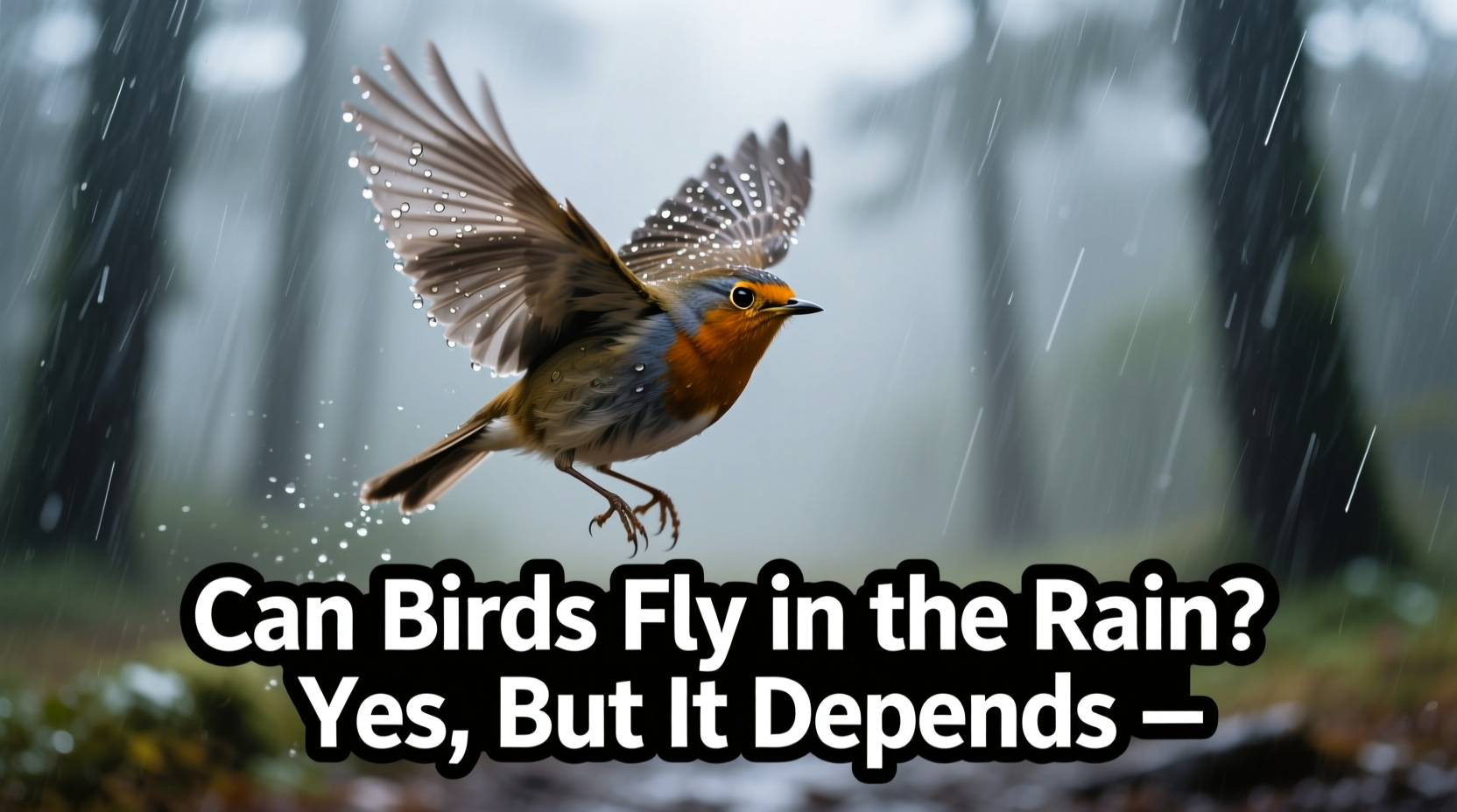 can birds fly in the rain