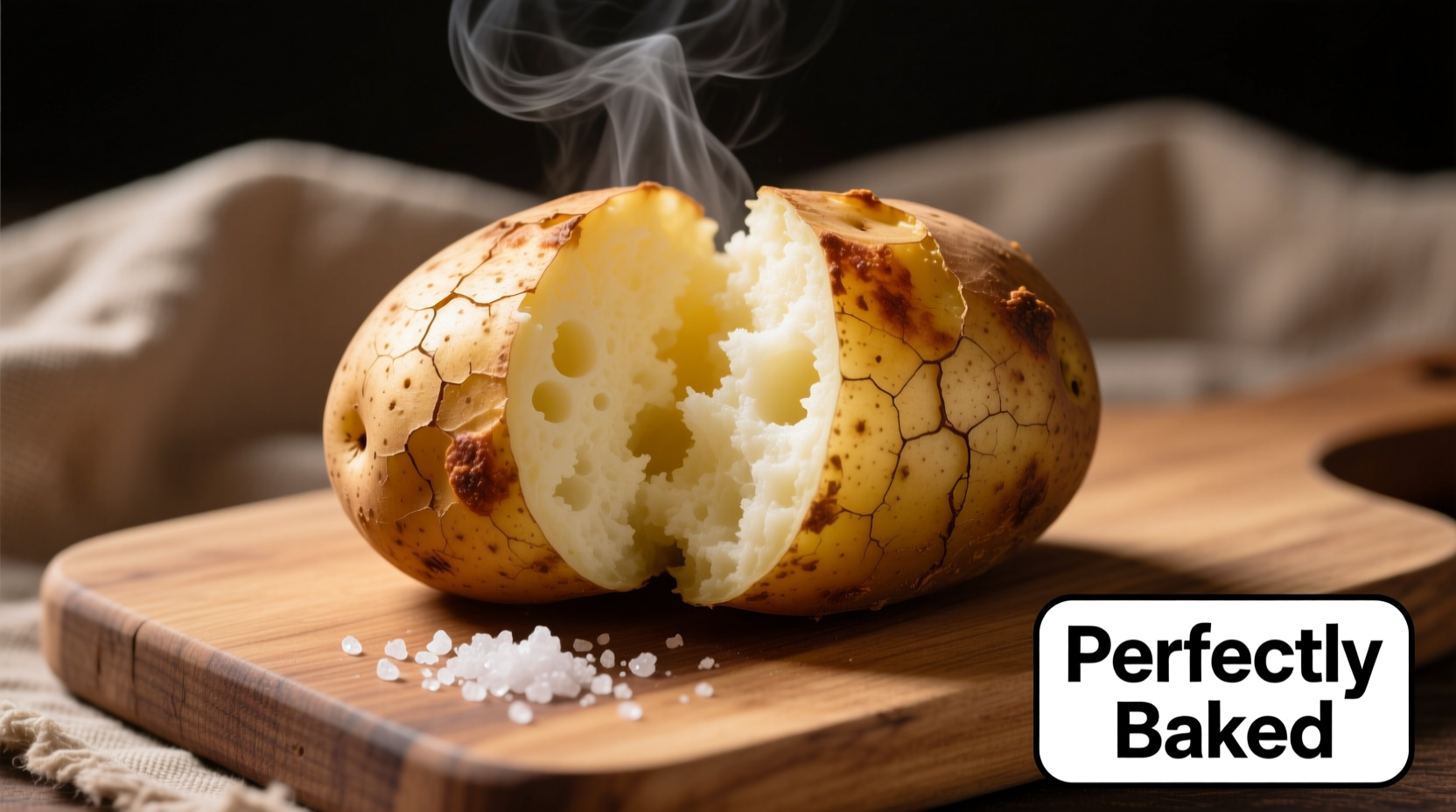 Perfectly baked russet potatoes with fluffy interior