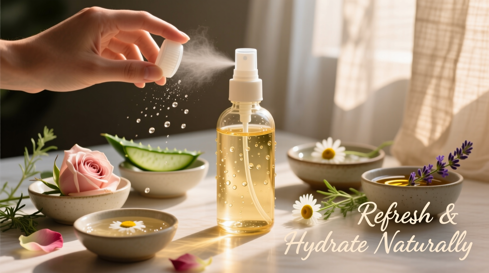 how to make your own natural face mist that refreshes without drying skin