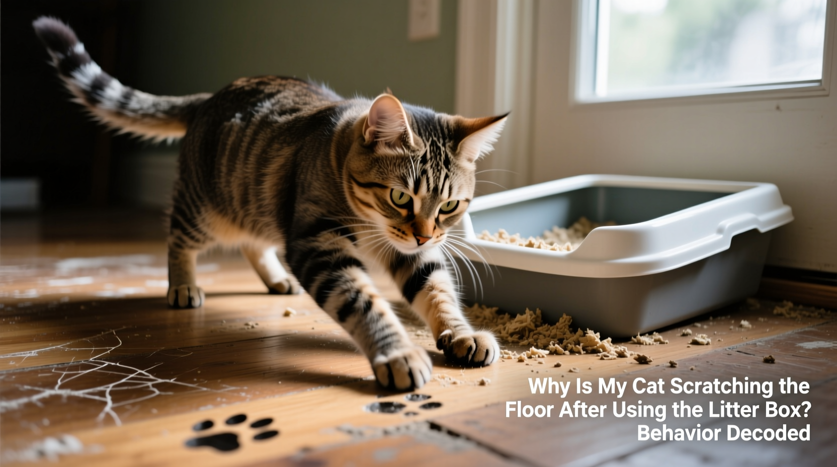 why is my cat scratching the floor after using the litter box behavior decoded