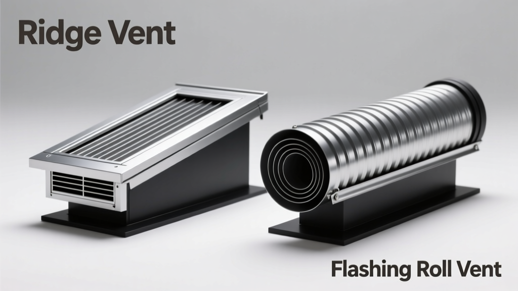 Ridge Vent vs Flashing Roll: Roof Ventilation Comparison