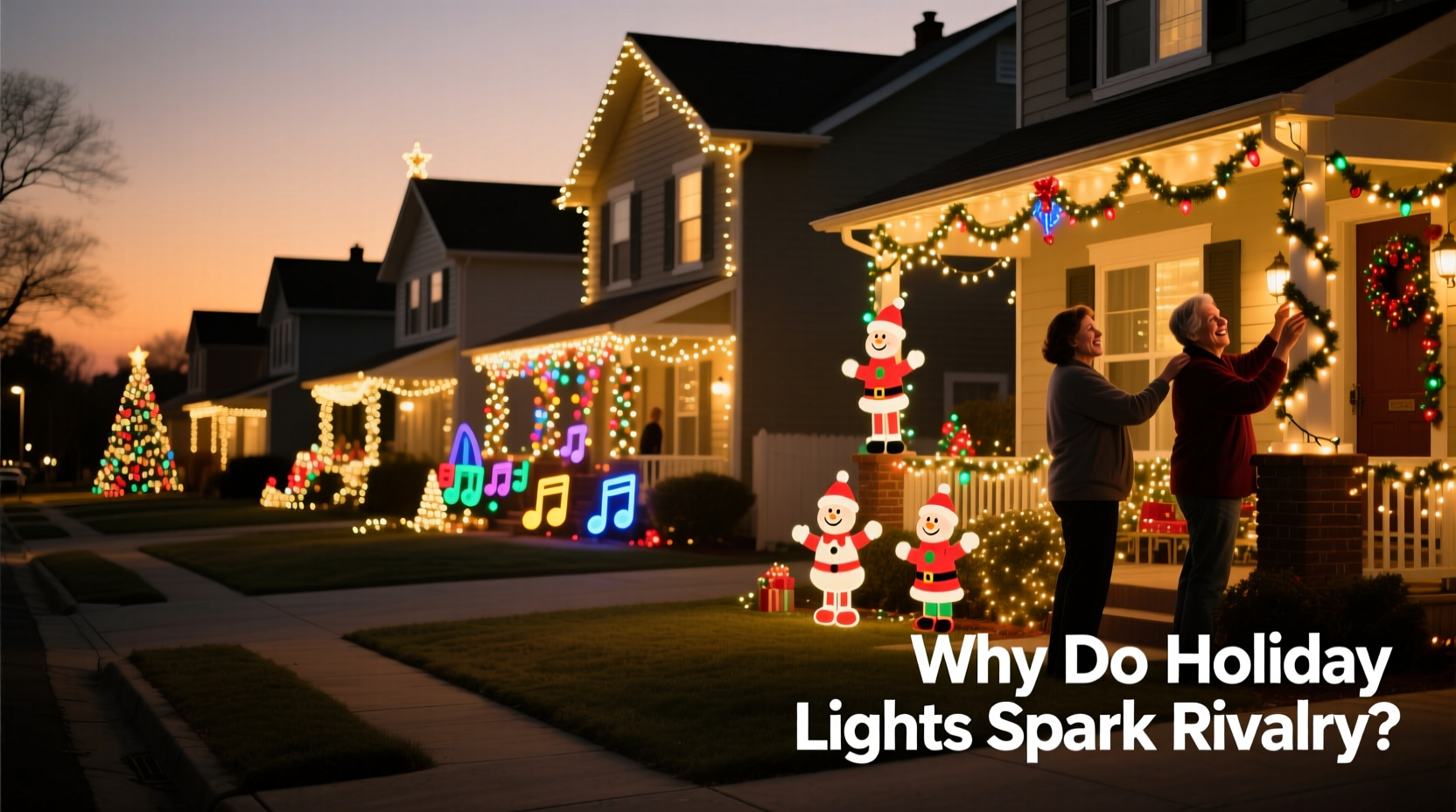 why do neighborhood christmas light displays spark rivalry psychology behind it